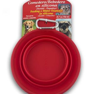 BEBEDERO COMEDERO MASCOTAS ROJO