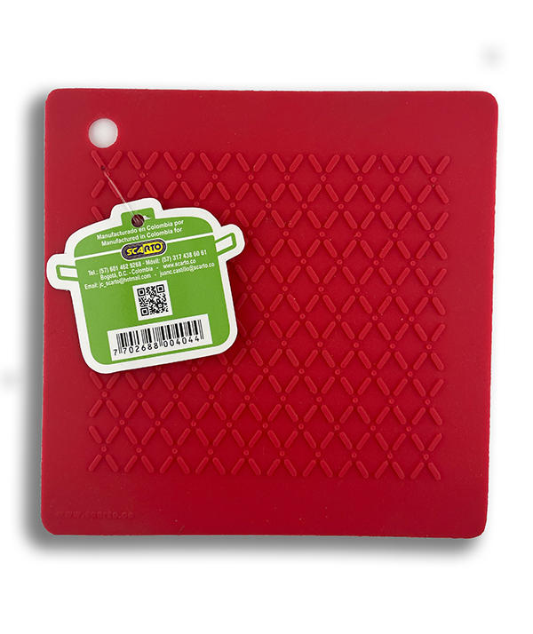 COGE OLLAS POSA OLLAS DE SILICONA ROJO - Imagen 3