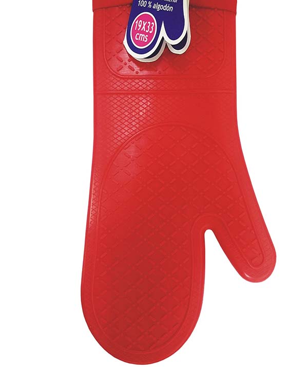 GUANTE EN SILICONA CAÑA LARGA COLOR ROJO - Imagen 3